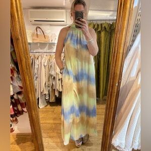 FRNCH Multicolor Halter Maxi Dress size XS NWT